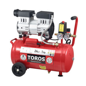 TOROS: ΑΕΡΟΣΥΜΠΙΕΣΤΗΣ OILFREE ΧΑΜΗΛΟΥ ΘΟΡΥΒΟΥ 24LT, 1HP