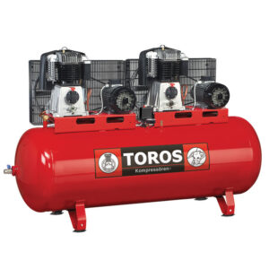 TOROS: ΑΕΡΟΣΥΜΠΙΕΣΤΗΣ ME 2 ΚΕΦΑΛΕΣ ΜΕ ΙΜΑΝΤΑ 900LIT/15HP-(7,5+7,5)HP ΜΕ ΠΙΝΑΚΑ Υ/Δ