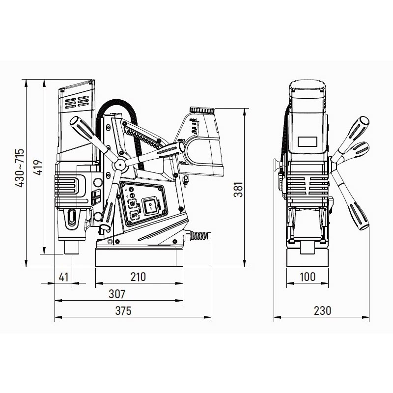 633311_800x800_2 BULLE: ΜΑΓΝΗΤΙΚΟ ΔΡΑΠΑΝΟ 1500W, 60mm – 15000N – 2 ΤΑΧΥΤΗΤΕΣ – ΡΥΘΜΙΣΗ ΣΤΡΟΦΩΝ