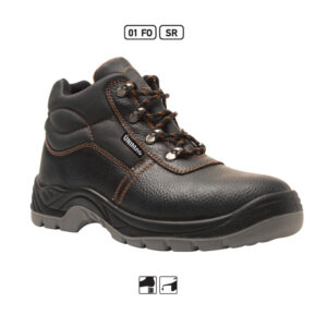 UNIMAC: ΜΠΟΤΑΚΙΑ ΕΡΓΑΣΙΑΣ ΑΠΟ ΔΕΡΜΑ BUFFALO - 01 F0, SR - EN ISO 20347:2022 - ΜΑΥΡΟ, ΜΕΓΕΘΟΣ 39