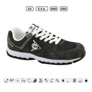 DUNLOP: ΠΑΠΟΥΤΣΙΑ ΕΡΓΑΣΙΑΣ SUEDE+MESH FLYING ARROW - ΓΚΡΙ - S3,E.V.A.,HRO,SRC- ΜΕΓΕΘΟΣ42