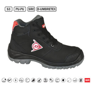 DUNLOP: ΜΠΟΤΑΚΙ ΕΡΓΑΣΙΑΣ FIRST ONE ADV TITAN - ΜΑΥΡΟ/ΚΟΚΚΙΝΟ -S3,PU-PU,SRC,D-UMBRETEX - ΜΕΓΕΘΟΣ 42